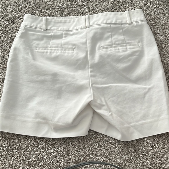 White House Black Market White Cotton/Polyester Shorts - Picture 2 of 6